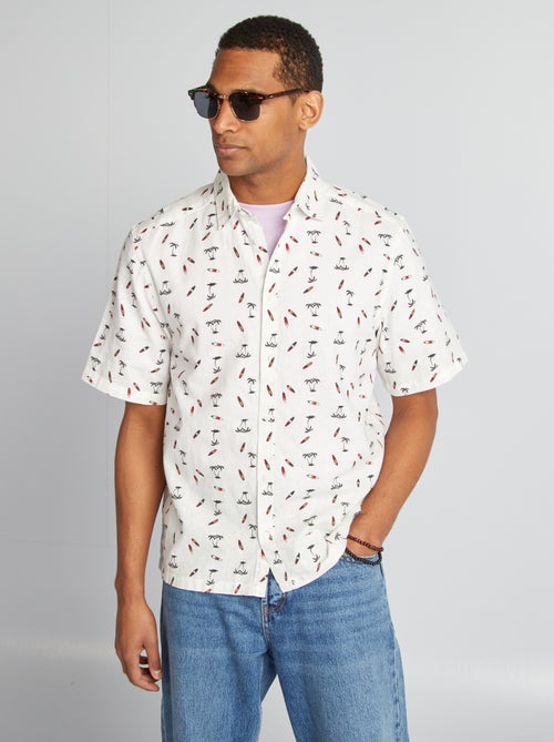 Camisa de manga curta com motivo - Kiabi