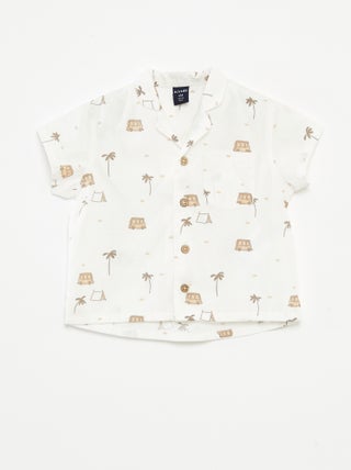Camisa de manga curta com motivo