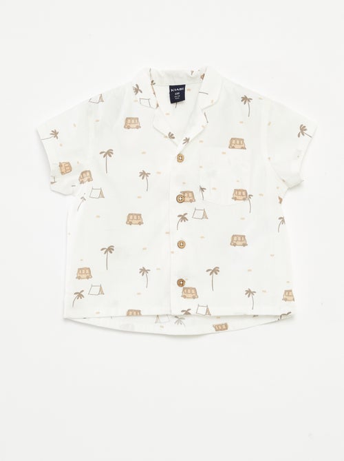 Camisa de manga curta com motivo - Kiabi