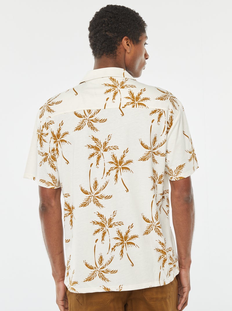 Camisa de manga curta com motivo BRANCO - Kiabi