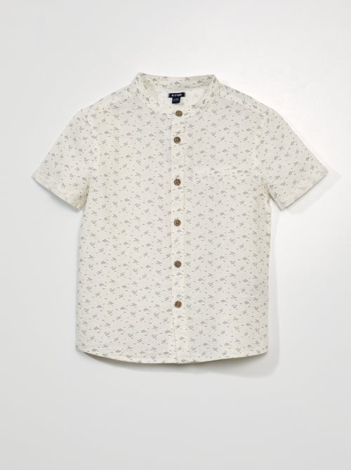 Camisa de manga curta com motivo 'ondas' - Kiabi