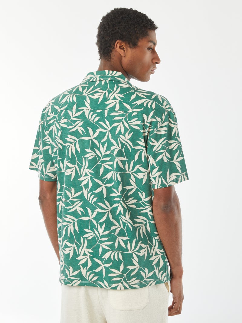 Camisa de manga curta com motivo VERDE - Kiabi