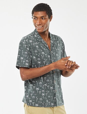 Camisa de manga curta com motivo