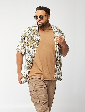 Camisa de manga curta com motivo