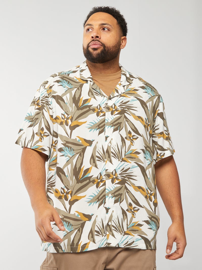 Camisa de manga curta com motivo VERDE - Kiabi