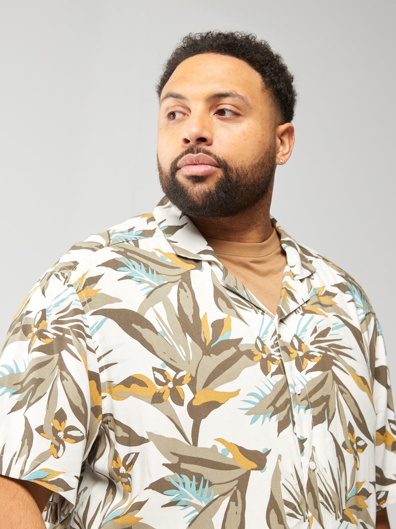 Camisa de manga curta com motivo VERDE - Kiabi