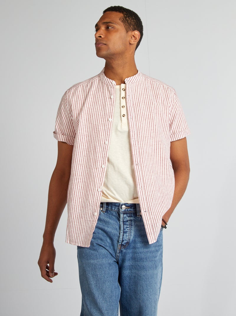 Camisa de manga curta com motivo VERMELHO - Kiabi