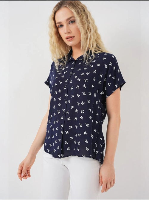 Camisa de manga curta com padrão bdart - Kiabi