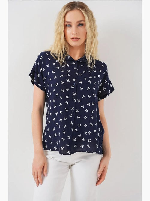 Camisa de manga curta com padrão bdart - Kiabi