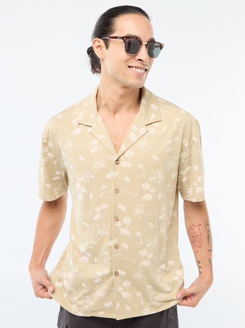Camisa de manga curta com padrão - Kiabi
