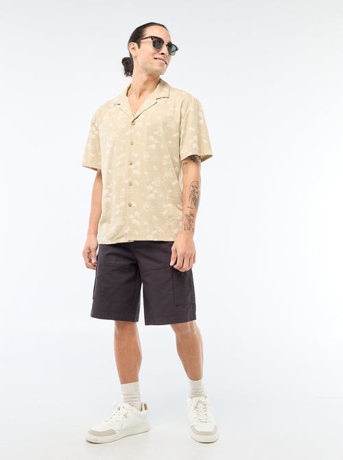 Camisa de manga curta com padrão - Kiabi