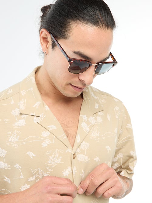 Camisa de manga curta com padrão - Kiabi