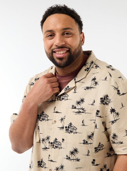 Camisa de manga curta com padrão - Kiabi