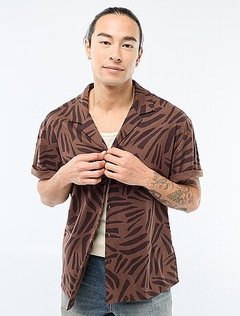 Camisa de manga curta com padrão