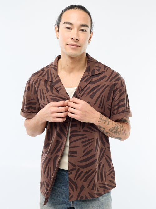 Camisa de manga curta com padrão - Kiabi