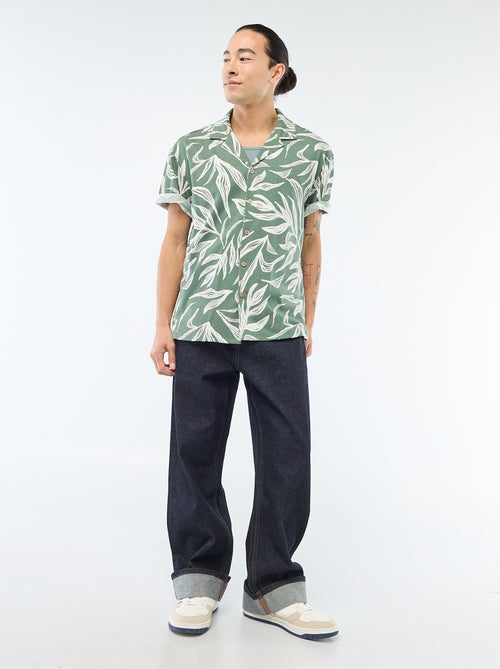 Camisa de manga curta com padrão - Kiabi