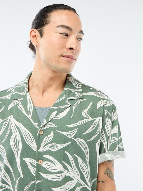 Camisa de manga curta com padrão - Kiabi