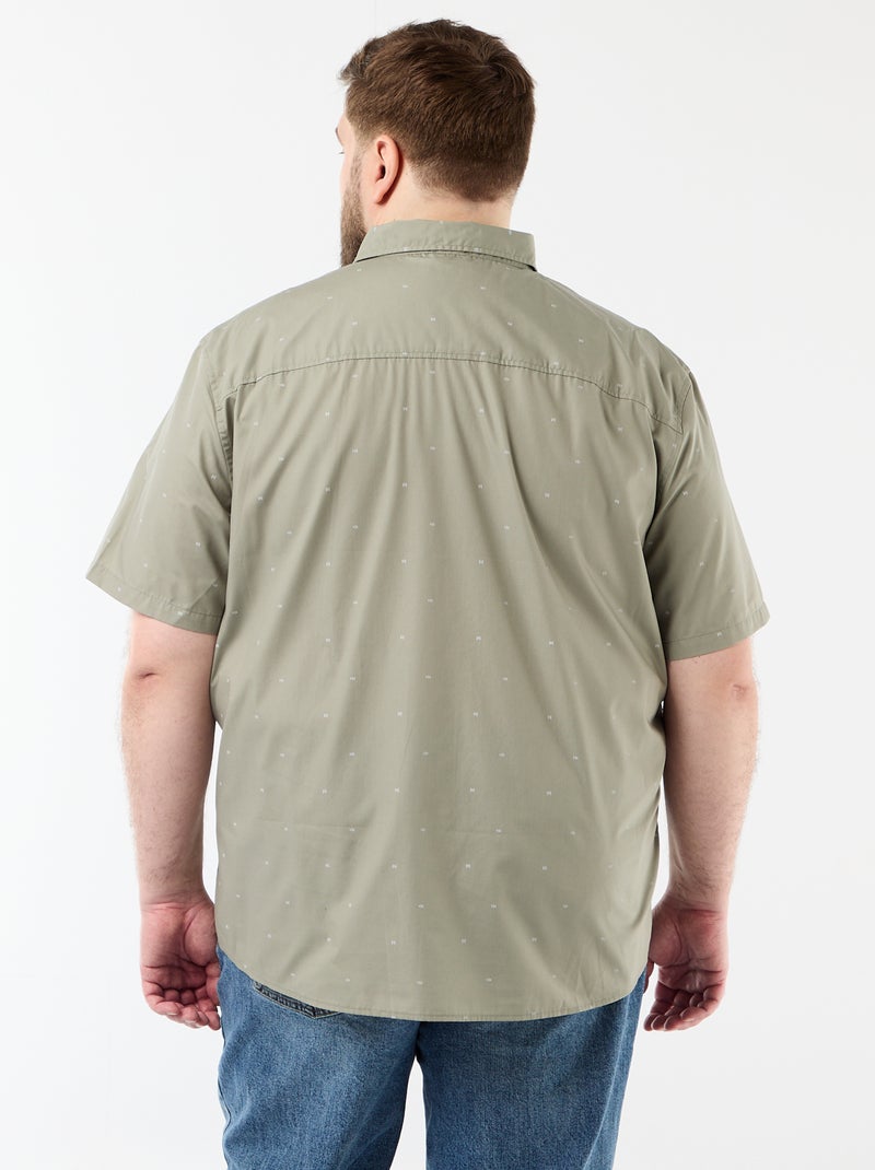 Camisa de manga curta com padrão Verde - Kiabi