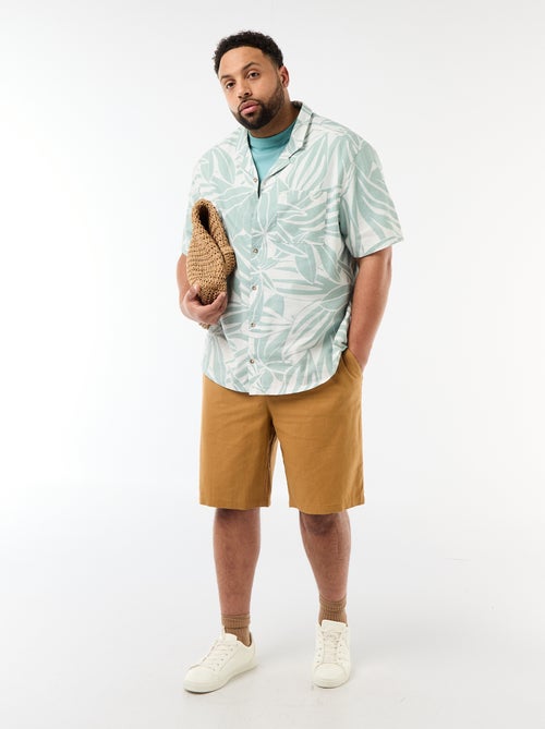 Camisa de manga curta com padrão - Kiabi