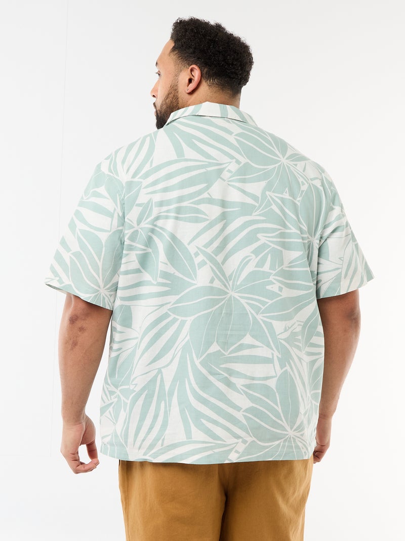 Camisa de manga curta com padrão Verde - Kiabi