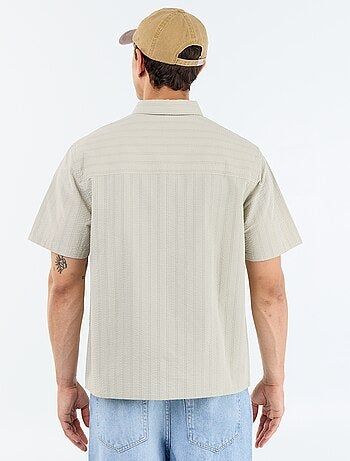 Camisa de manga curta com riscas