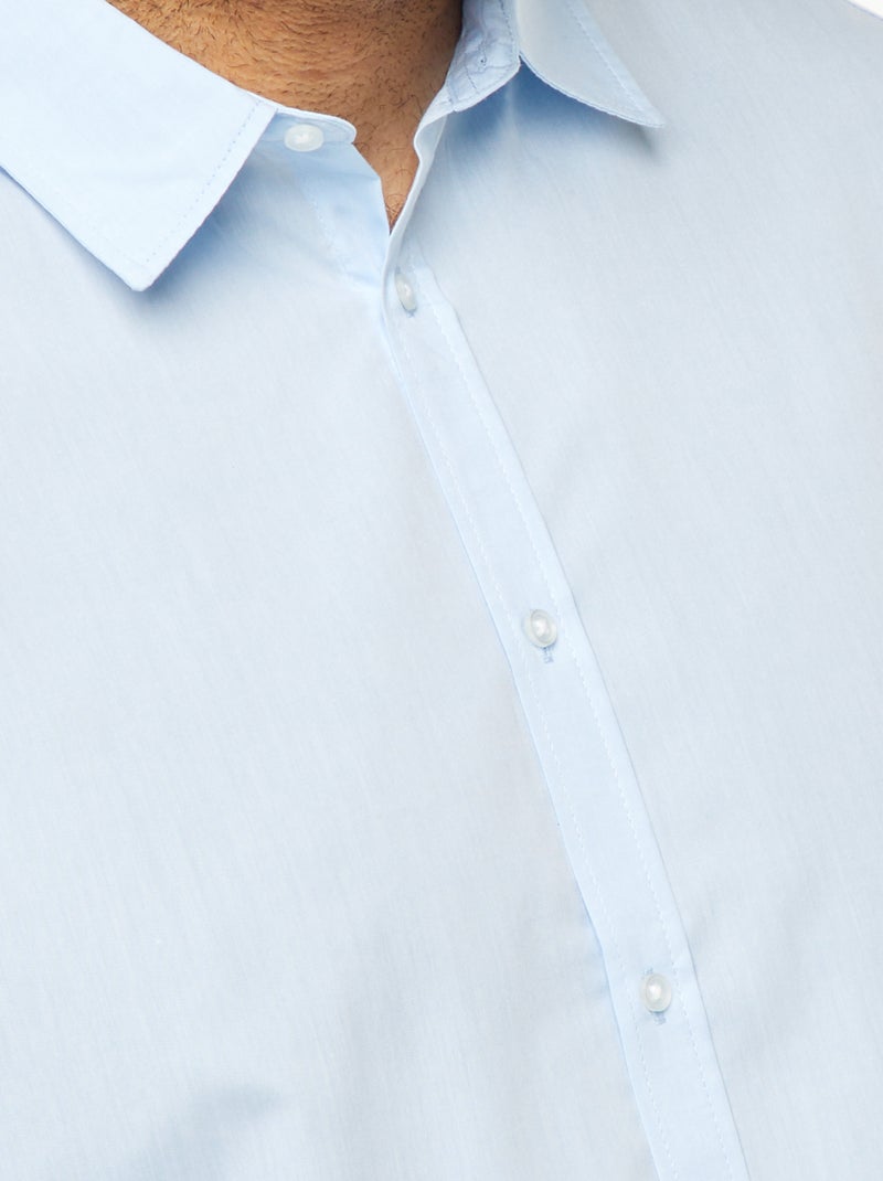 Camisa de manga curta comfort fit Azul - Kiabi