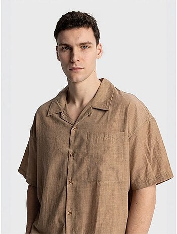 Camisa de manga curta de corte descontraído para homem giesto