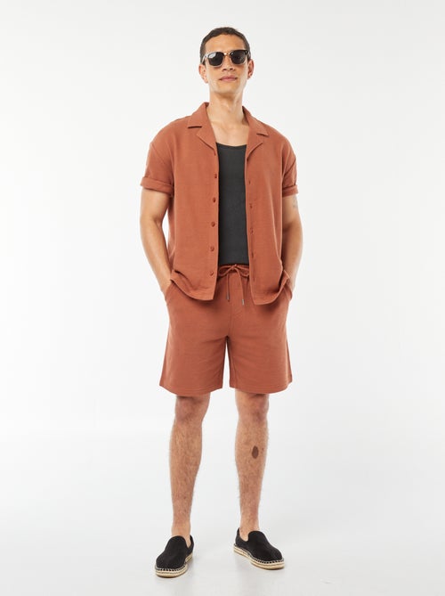 Camisa de manga curta e colarinho de polo - Kiabi