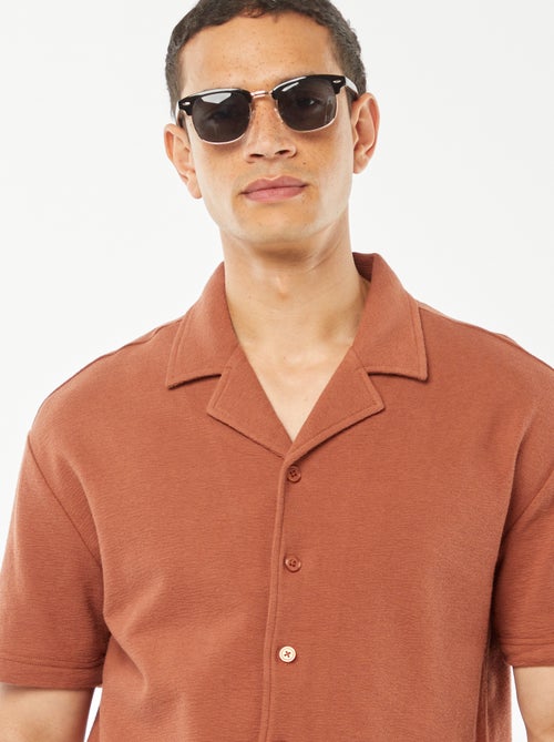 Camisa de manga curta e colarinho de polo - Kiabi