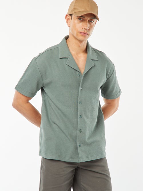 Camisa de manga curta e colarinho de polo - Kiabi