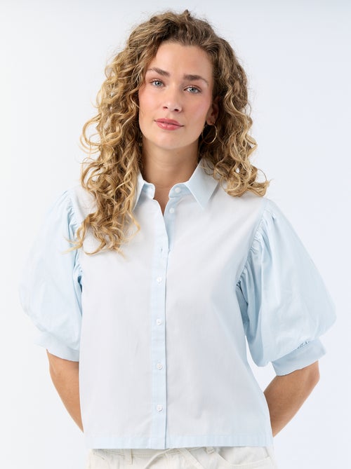 Camisa de manga curta em balão - Kiabi