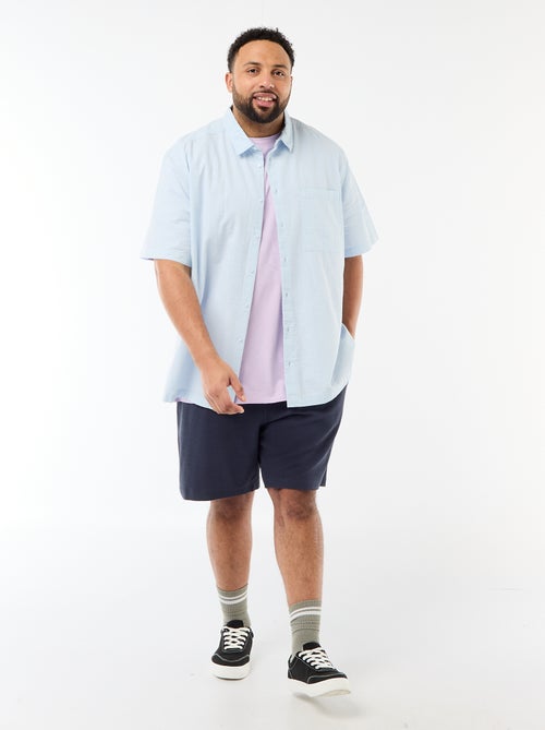 Camisa de manga curta em crepe - Kiabi