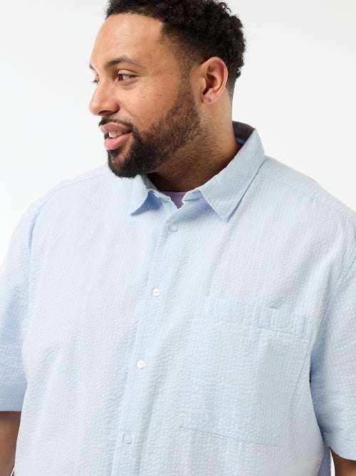 Camisa de manga curta em crepe - Kiabi