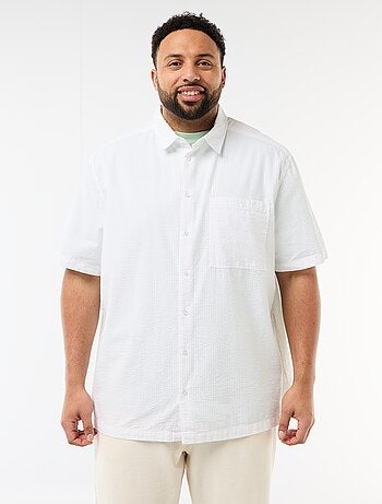 Camisa de manga curta em crepe