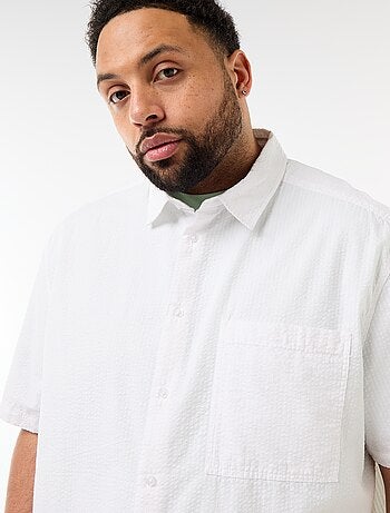 Camisa de manga curta em crepe