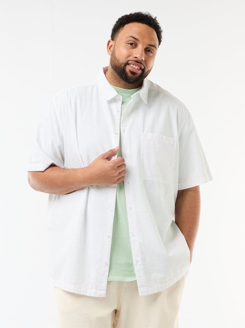 Camisa de manga curta em crepe - Kiabi