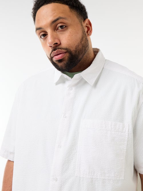 Camisa de manga curta em crepe - Kiabi