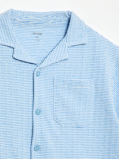 Camisa de manga curta em favo de mel - Kiabi