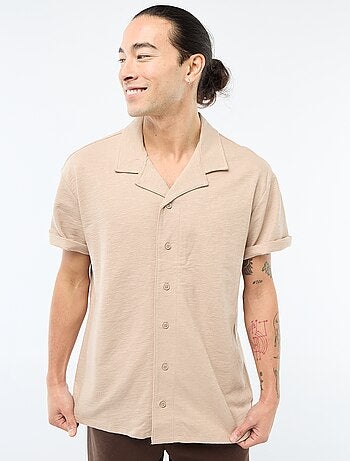 Camisa de manga curta em malha