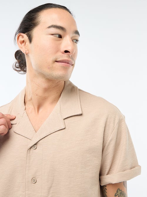 Camisa de manga curta em malha - Kiabi
