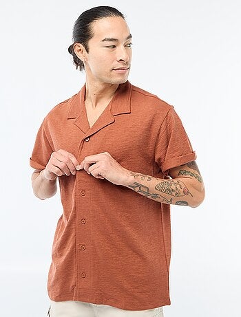 Camisa de manga curta em malha