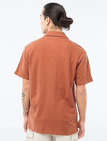 Camisa de manga curta em malha