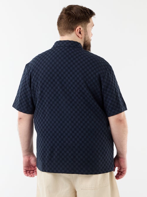 Camisa de manga curta em malha fantasia - Kiabi