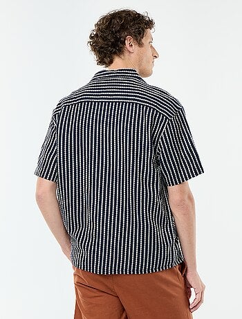 Camisa de manga curta em malha fantasia