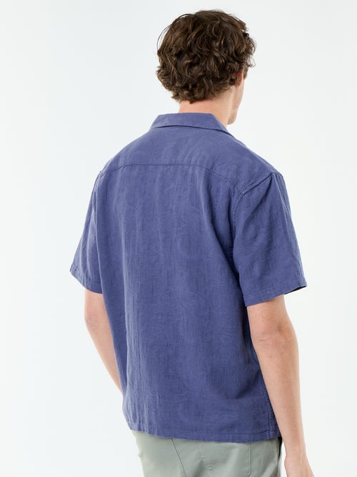 Camisa de manga curta em malha fantasia - Kiabi
