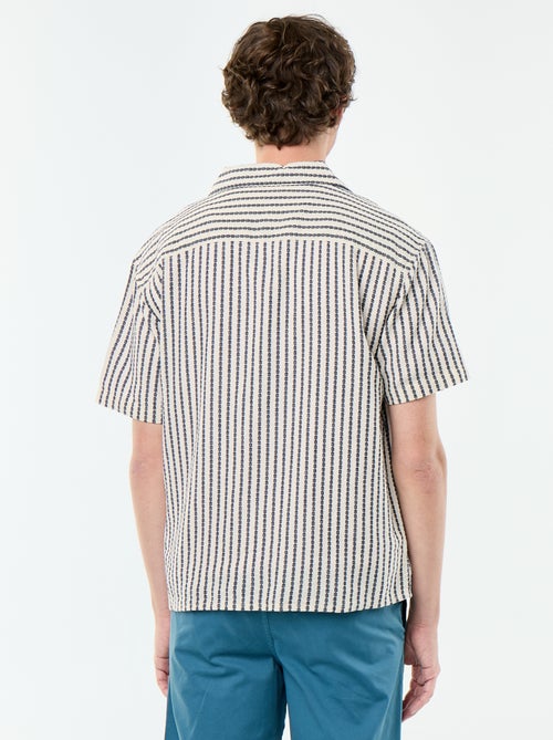 Camisa de manga curta em malha fantasia - Kiabi