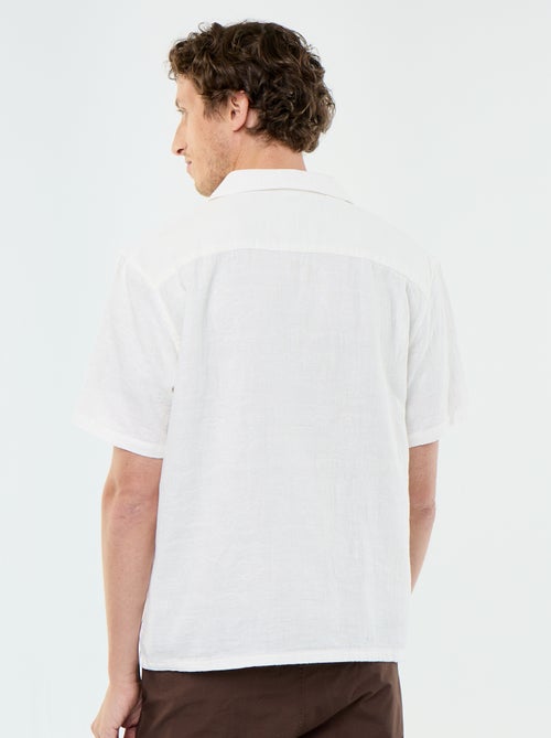 Camisa de manga curta em malha fantasia - Kiabi