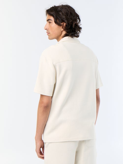 Camisa de manga curta em malha pesada - Kiabi Camisa de manga curta em malha pesada - Kiabi