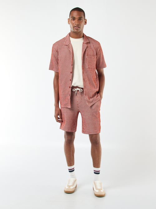 Camisa
 de manga curta em material tipo crepe - Kiabi