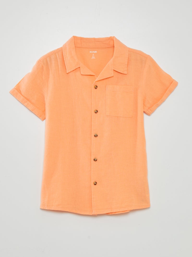 Camisa de manga curta LARANJA - Kiabi